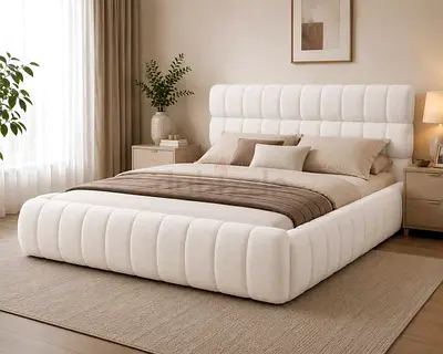 Brand New beige colour 180*200 King size bubble bed