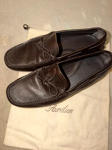 Aurélien Brown Leather Driving Shoes 42.5