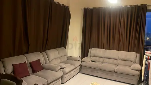 Light grey 3-seater and 2-+2 seater sofa set, good condition