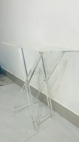 Transparent Acrylic Folding Side Table / Small Folding Desk