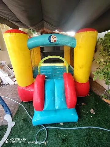 Used Inflatable Bounce House with Slide - Compact Kids Bouncer