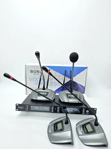 Borl BO-T4 Vocal Wireless Desk Microphone set 4 pieces - Brand New