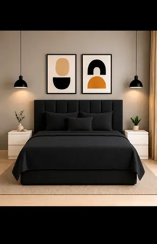 Stylish brand new king size bed with madical mattress with storage more details call and WhatsApp