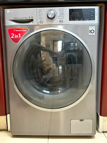 LG 2-in-1 Front Load Washer Dryer 8kg/5kg - Silver