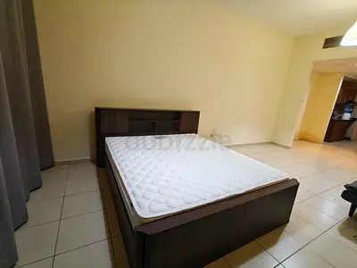 King size wooden bed frame with mattress - good condition orthopedic