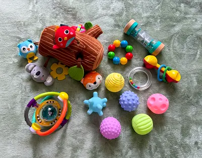 Assorted Baby Sensory Toys and Rattles - Gently Used Set