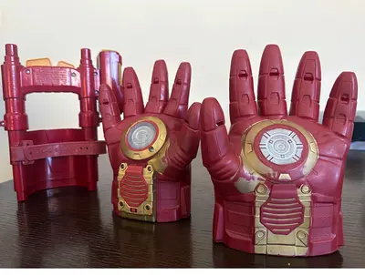 Pair of Iron Man Electronic Gloves / Toy Repulsor Hands - Works / Parts