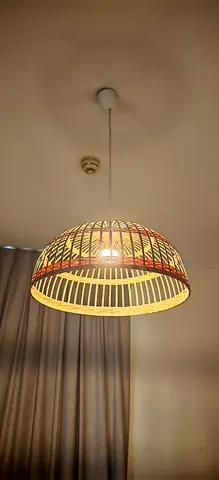 3 chandeliers, Wicker Rattan Pendant Ceiling Lights - Natural Boho Shade