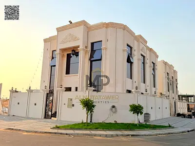 Corner villa for sale | ajman| al helio2 area | 5 master rooms, majlis, 2 halls, roof | freehold | 0 registration fees | negotiable price.