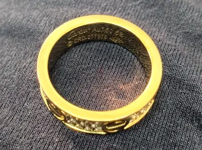 Cartier gold and diamond love Ring