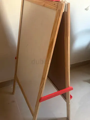 Wooden Double-Sided Kids Easel with Whiteboard and Chalkboard