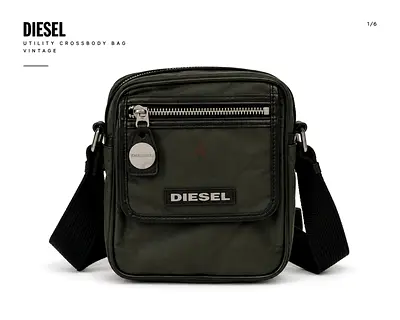 Diesel Vintage Utility Crossbody Bag - Olive / Black