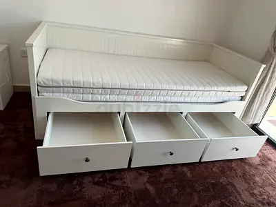 IKEA hemnes daybed frame with two IKEA mattress  Available in excellent condition  Size 80_200cm the