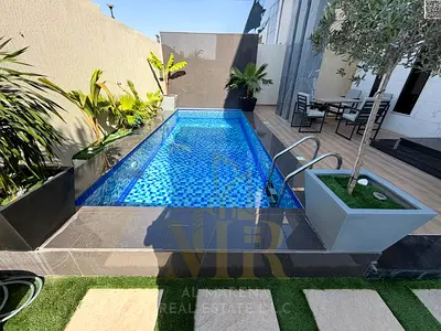 Villa with pool | Ajman | Al Helio 2 | 4 bedrooms, living room, majlis, and pool | Freehold | Price includes electricity, water, and air conditioning
