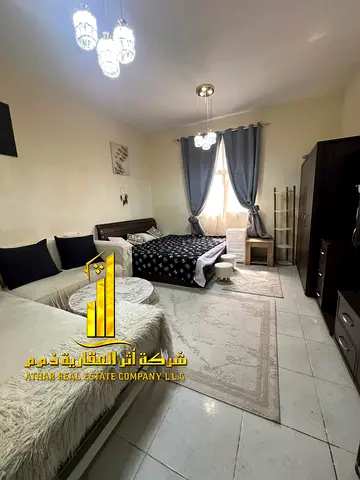 🏡 أفخم وأرقى استوديو للإيجار الشهري في الجرف 2 بجوار المحكمة وبالقرب من جامعة عجمان✨ 📍 موقع حيوي ومميز- قريب جامعة عجمان - وسيتي سنتر عجمان - وسهل