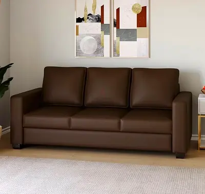 Brand new customised Brown 3-Seater Leather Sofa