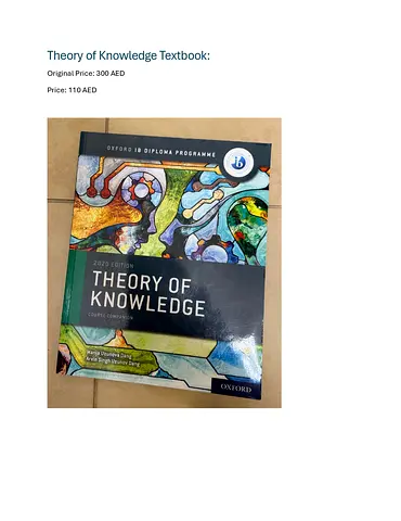 Oxford IB Diploma: Theory of Knowledge Textbook (2020 Edition).