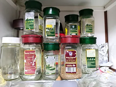 Glass bottles storage