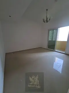 Annual rent in Al Khan, 1BR apartment with sea view, balcony, central AC and gas, security cheque, 4