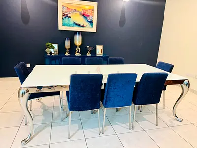 Glass Dining Table Top (2.31 m) with Minor Scratches
