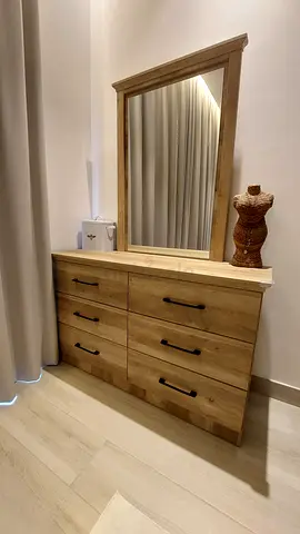 Pan Home Grimsby walnut dressing table with mirror