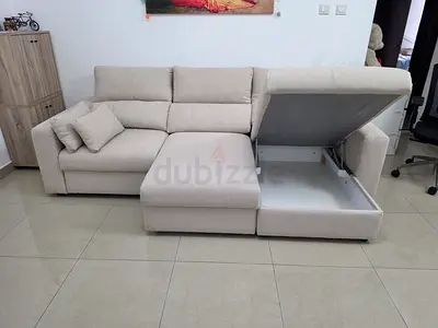 Eskilstuna L shape sofa bed with storage