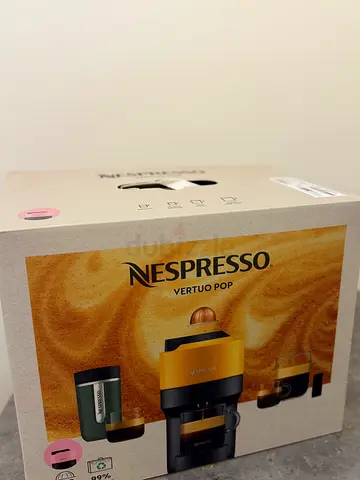 Nespresso Vertuo Pop pink + frother + capsules نسبريسو فيرتو بوب وردية + فراثر و الكبسولات