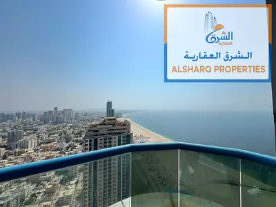 🌊 أجمل وأرقى غرفتين وصالة للإيجار السنوي على كورنيش عجمان | إطلالة بحرية مباشرة | مساحة كبيرة | صالة منفصلة | تكييف مركزي