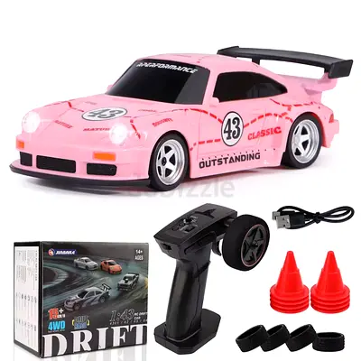 1:43 scale RC DRIFT CAR PORSCHE  type for sale unused with working headlights and built in gyroscope