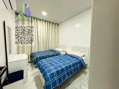 An exceptionally luxurious and high-end two-bedroom apartment with a living room, fully furnished wi