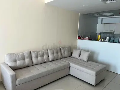 Beige L-Shaped Corner Sofa Excellent Condition