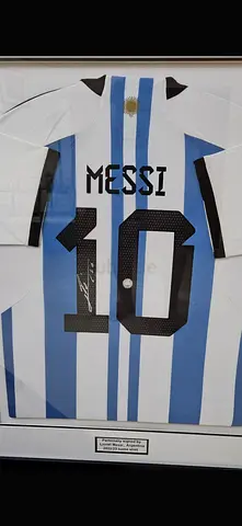 Signed Messi Jersey with Authentication Certificate