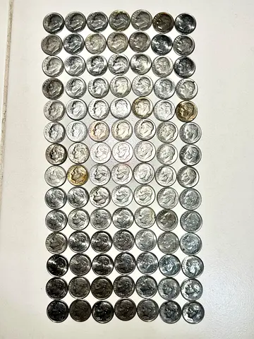 98x USA Roosevelt Dime Collection Set (old antique coins)