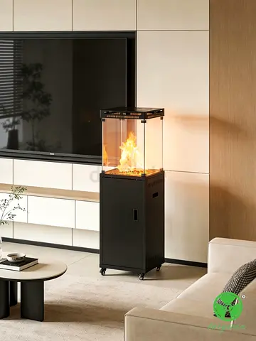 Portable indoor bioethanol fireplace on wheels - good condition