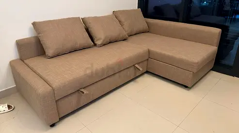 Elegant beautiful beige colour 3 seater Sofa bed