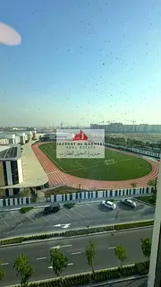 A very special studio apartment is available for rent in Al-Jada, first occupancy, with kitchen furn