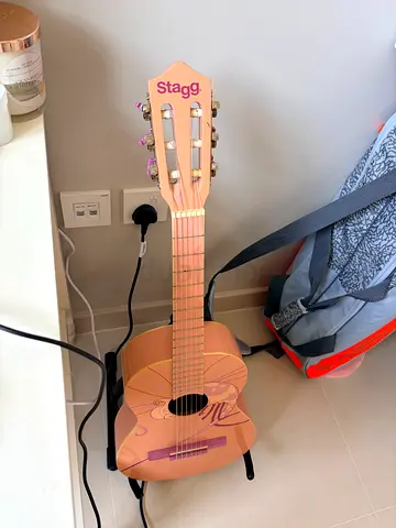 Stagg acoustic guitar - pink, good condition