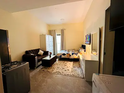 AED 3,000 Monthly | Fully Furnished Studio in Ajman Corniche | Behind Thimar Al Bahr Restaurant