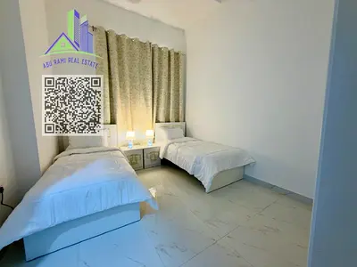 An exceptionally luxurious and high-end two-bedroom apartment with a living room, fully furnished w