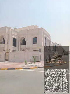Corner villa with swimming pool for sale Location : Ajman - Al Zahya Plot size : 4,050 sqft Build Up