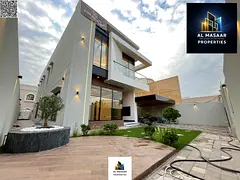 A brand-new modern villa on a 5,000-square-foot plot; electricity, water, and air conditioning are i