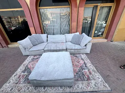 Pan Emirates feather filled sofa without footstool