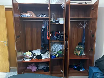 Spacious 5 Door Wooden Wardrobe