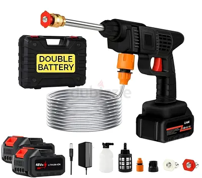 Cordless High-Pressure Water Spray Gun – Double Battery