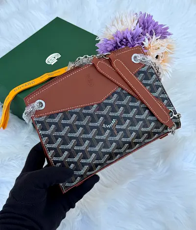 Goyard Saint Louis Small Crossbody Bag - Brown/Black Patterned