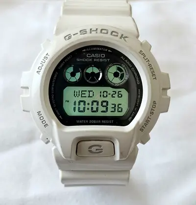 White Casio G-Shock Digital Watch - Good Working Condition. Model