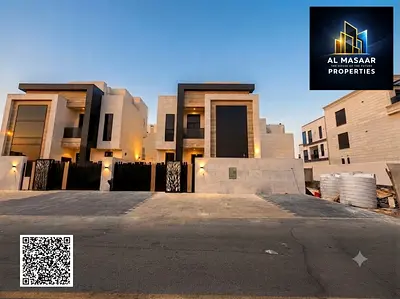 فيلا فاخرة للبيع في عجمان، شاملة رسوم التسجيل والملكية، تشطيبات شخصية (طابق أرضي + طابقين)، تملك حر لجميع الجنسيات.