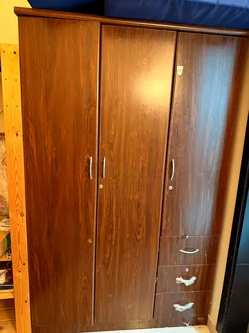 MAF 3-Door Wardrobe with Shelves, Hanging Rail & 3 Drawers – AED 299