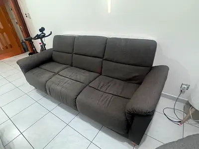 Comfortable Grey 3-Seater Sofa Cum Bed