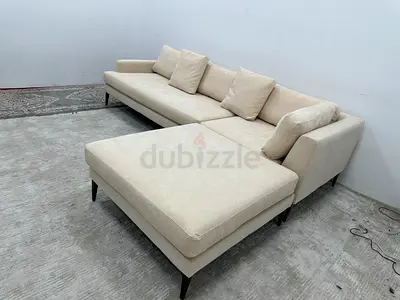 Beige color west elm sofa
